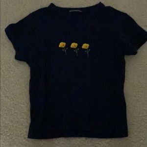 blue brandy crop top one size